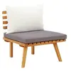 Image de Chaise exterieur non pliable en bois massif H. 65 cm marron