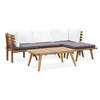 Image de Salon de jardin 5 pcs Bois d'acacia massif