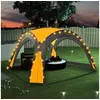 Image de Partytent met LED en 4 zijwanden 3,6x3,6x2,3 m geel92238