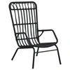 Image de Chaise en resine tressee non pliable exterieur H. 90 cm noir