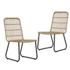 Image de Chaises de jardin lot de 2 Résine tressée Chêne