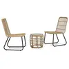 Image de Ensemble de bistro 3 pcs Résine tressée Chêne