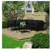 Image de Salon de jardin modulable acier noir 5 personnes 70 x 60 x 65 cm 6 pieces