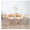 Image de Chaises à manger lot de 6 crème bois courbé et similicuir278845