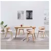 Image de Chaises à manger lot de 4 crème bois courbé et similicuir