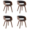 Image de Lot de 4 chaise H. 70 cm non pliable interieur en bois gris