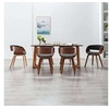 Image de Lot de 6 chaise interieur non pliable en bois H. 70 cm gris