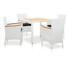 Image de Salon de jardin 5 pcs résine tressée blanc
