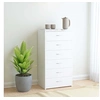 Image de Buffet avec 6 tiroirs Blanc 50x34x96 cm Bois d ingénierie