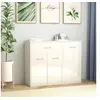 Image de Buffet Blanc brillant 88x30x70 cm Bois d ingénierie