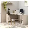 Image de Bureau d angle en forme de L Blanc 120x140x75 cm