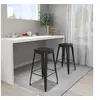 Image de Tabourets de bar empilables lot de 2 noir métal248147