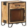 Image de Table de chevet 43x30x51 cm Bois de manguier massif brut