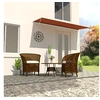 Image de Auvent Rétractable Store de Terrasse Auvent de Balcon Jardin Extérieur Résistant aux UV Ombrage des Fenêtres 350x150 cm Orange et Marron