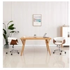 Image de Chaise de bureau interieur non pliable H. 66 cm en bois blanc