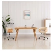 Image de Chaise de bureau interieur non pliable H. 66 cm en bois beige