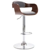 Image de Tabouret de bar Contreplaqué et tissu gris287407