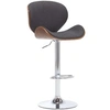 Image de Chaise de bar interieur non pliable H. 116 cm en bois gris