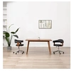 Image de Chaise pivotante à manger Noir Bois courbé et similicuir