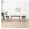 Image de Chaise pivotante à manger Noir Bois courbé et similicuir