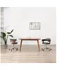 Image de Chaise pivotante à manger Gris Bois courbé et tissu