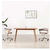 Image de Chaise pivotante à manger Taupe Bois courbé et tissu