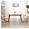 Image de Chaise pivotante à manger Crème Bois courbé et Similicuir
