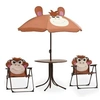 Image de Salon de jardin marron acier 3 pieces 28 x 28 cm