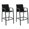 Image de Chaises de bar de jardin lot de 2 Noir Textilène