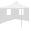 Image de Partytent met 2 zijwanden inklapbaar 3x3 m staal wit48862