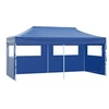 Image de Tente de Réception Pliable avec 4 Parois Tonnelle de Jardin Tonnelle de Patio Pavillon de Terrasse Auvent d'Extérieur 48865