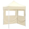Image de Partytent met 2 zijwanden inklapbaar 2x2 m staal cràme48881