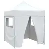 Image de Partytent met 4 zijwanden inklapbaar 2x2 m staal wit48888