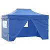 Image de Partytent met 4 zijwanden inklapbaar 3x4 m staal blauw48891