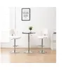 Image de Tabourets de bar lot de 2 blanc similicuir