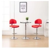 Image de Tabourets de bar lot de 2 rouge similicuir