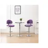 Image de Tabourets de bar lot de 2 violet similicuir
