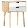 Image de Table de chevet 47x35x59 cm Bois de manguier massif