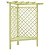Image de Pergola d angle avec siège 130x130x197 cm Pin imprégné
