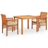 Image de Mobilier à dîner d'extérieur 3 pcs et coussins Acacia solide 278895