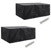 Image de Housses de salon de jardin 2 pcs Rotin 10 oillets 229 x 113 cm