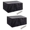 Image de Housses de salon de jardin 2 pcs Rotin 10 oillets 240 x 140 cm