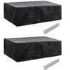 Image de Housses de salon de jardin 2 pcs Rotin 10 oillets 300 x 140 cm