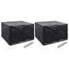 Image de Housses de salon de jardin 2 pcs 8 oillets 135x135x90 cm
