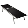 Image de Chaise longue Acier et textilène Noir