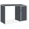 Image de Abri à Bois de Jardin Hangar de Stockage d'Outils Abri de Rangement Remise en Rondins Cabane Extérieur Anthracite 46295