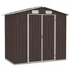 Image de Abri de jardin Marron 205x129x183 cm Acier galvanisé