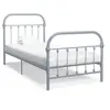 Image de Cadre de lit sans matelas gris métal 90x200 cm