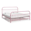 Image de Cadre de lit sans matelas rose métal 180x200 cm