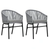 Image de Chaises de jardin lot de 2 Anthracite Rotin PE